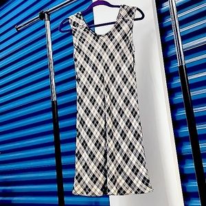 (2 for $20) Diamond Plaid pencil Dress, OOAK